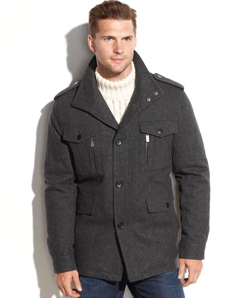 NWT 5 MICHAEL KORS Men L WOOL BLEND FIELD COAT 